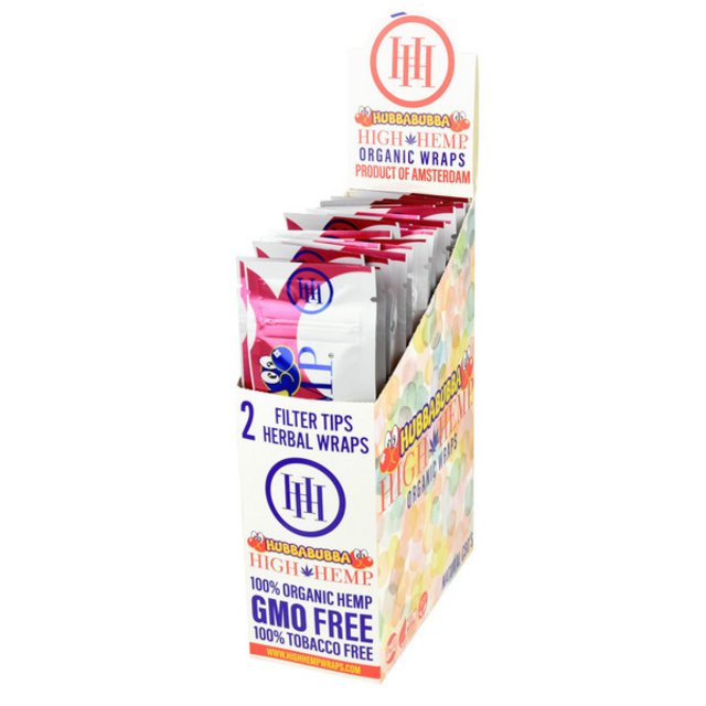 HIGH HEMP ORGANIC WRAPS HUBBA BUBBA BOX OF 25