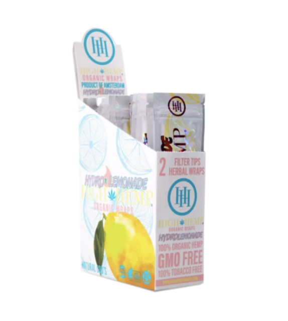 HIGH HEMP ORGANIC WRAPS HYDRO LEMONADE BOX OF 25