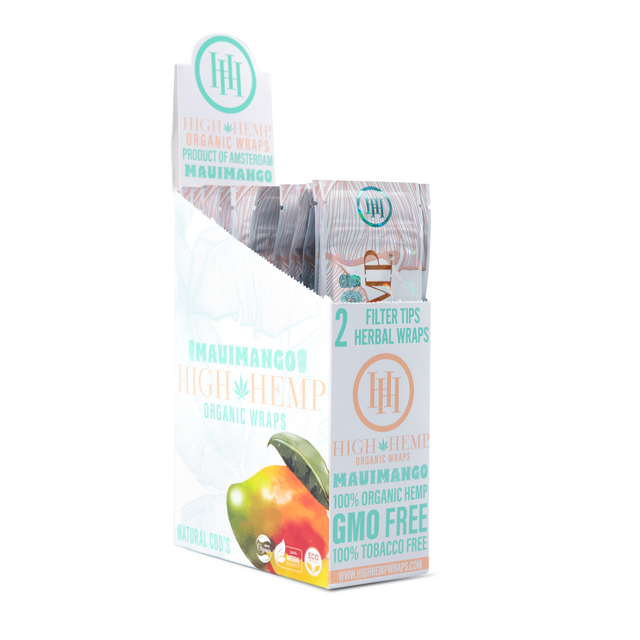 HIGH HEMP ORGANIC WRAPS MAUI MANGO BOX OF 25