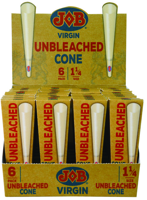 JOB 1  1/4 VIRGIN UNBLEACHED CONE 6PACK BOX OF 32 