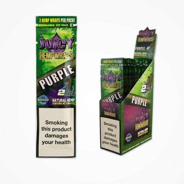 JUICY HEMP WRAPS 50CT( 25 X 2CT) PURPLE