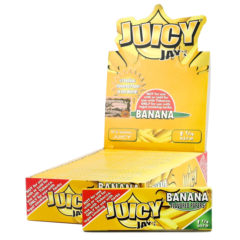 JUICY JAY 1.25 BANANA FLAVORED ROLLING PAPER 24 PER BOX