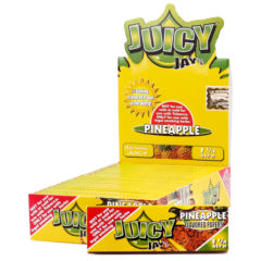 JUICY JAY 1.25 PINEAPPLE FLAVORED ROLLING PAPER 24 PER BOX