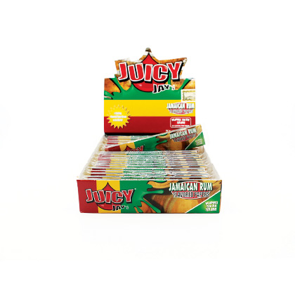 JUICY JAY KINGSIZE SLIM JAMAICAN RUM ROLLING PAPER 24 PER BOX