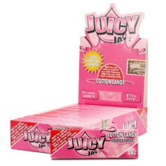 JUICY JAY'S 1.25 COTTON CANDY FLAVORED ROLLING PAPER 24 PER BOX