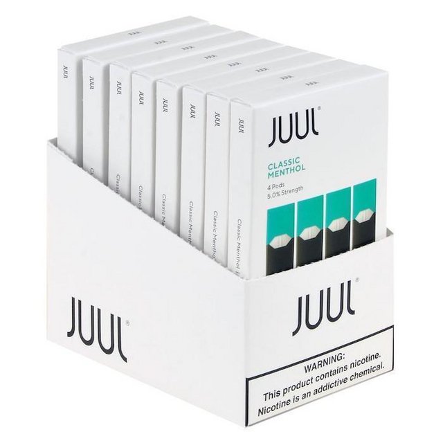 JUUL PODS CLASSIC MENTHOL 5% 4 PACK BOX OF 8