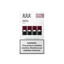 JUUL PODS VIRGINIA TOBACCO 3% 4 PACK BOX OF 8