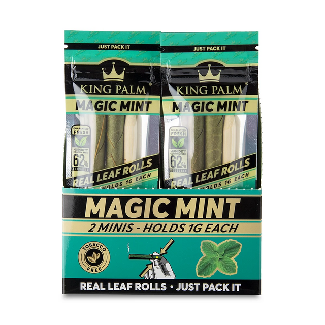 KING PALM 2 MINIS 1G ROLLS MAGIC MINT BOX OF 20