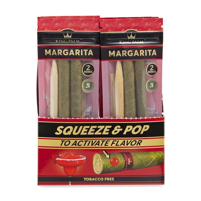 KING PALM 2 MINIS 1G ROLLS MARGARITA BOX OF 20