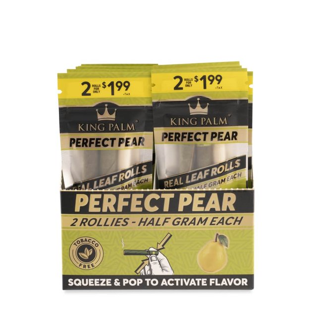 KING PALM FLAVORED ROLLIES HALF GRAM BOX OF 20 PERFECT PEAR