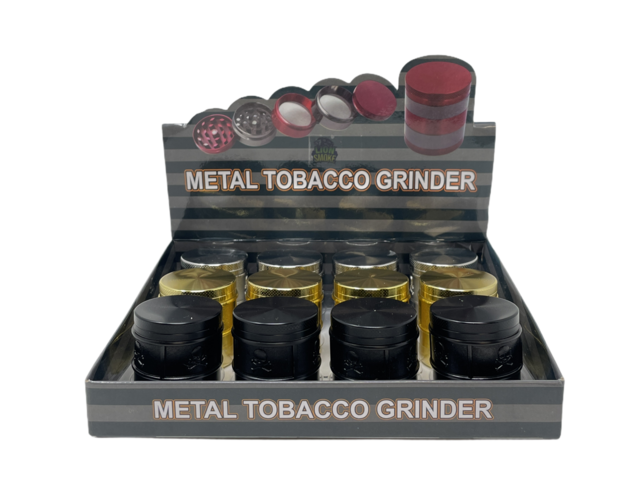 LION SMOKE 4 PARTS METAL TOBACCO GRINDER ZNG404 BOX OF 12