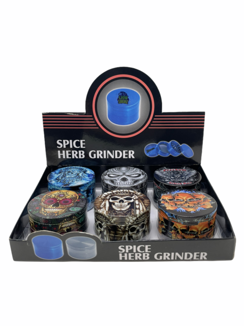 LION SMOKE ASSORTED DESIGNS GRINDER 20CT JAR GIN