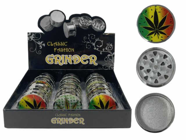 LION SMOKE CLASSIC FASHION 3 PARTS GRINDER ZNG249 BOX OF 12