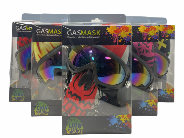 LION SMOKE DESIGNER GAS MASK ASSORTED STYLES