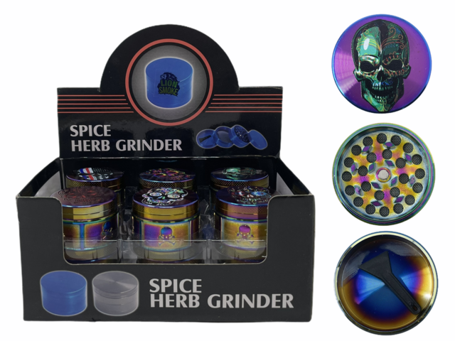 LION SMOKE SPICE HERB 3 PARTS GRINDER ZNG403 BOX OF 12