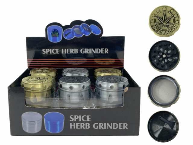 LION SMOKE SPICE HERB 4 PARTS GRINDER ZNG514 BOX OF 12