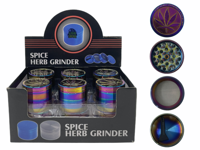 LION SMOKE SPICE HERB TOBACCO 4 PARTS GRINDER ZNG107 BOX OF 12