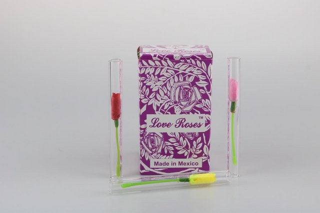 LOVE ROSE GLASS 25CT PURPLE BOX