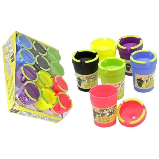 NEXT LUMINOUS BUTT BUCKET GLOW ASHTRAY BOX OF 12