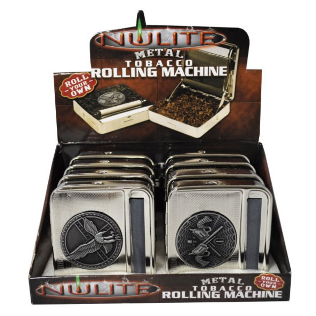 NULITE METAL TOBACCO ROLLING MACHINE BOX OF 8