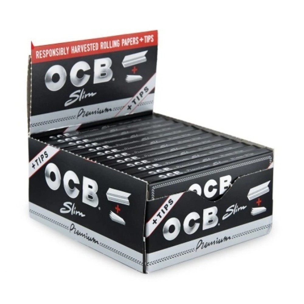 OCB SLIM PREMIUM PAPER + TIPS 24CT