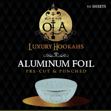 OLA LUXURY HOOKAHS ALUMINIUM FOIL PRE CUT 50CT