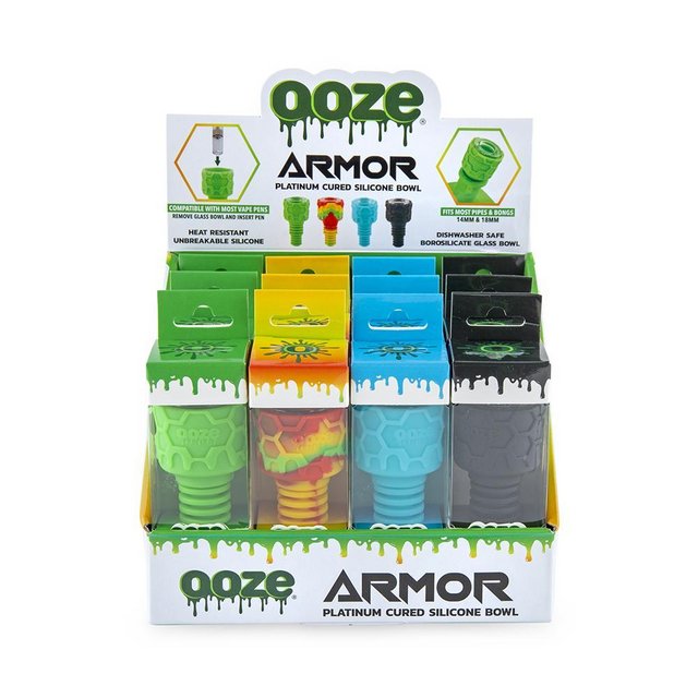 OOZE ARMOR PLATINUM CURED SILICONE BOWL BOX OF 12