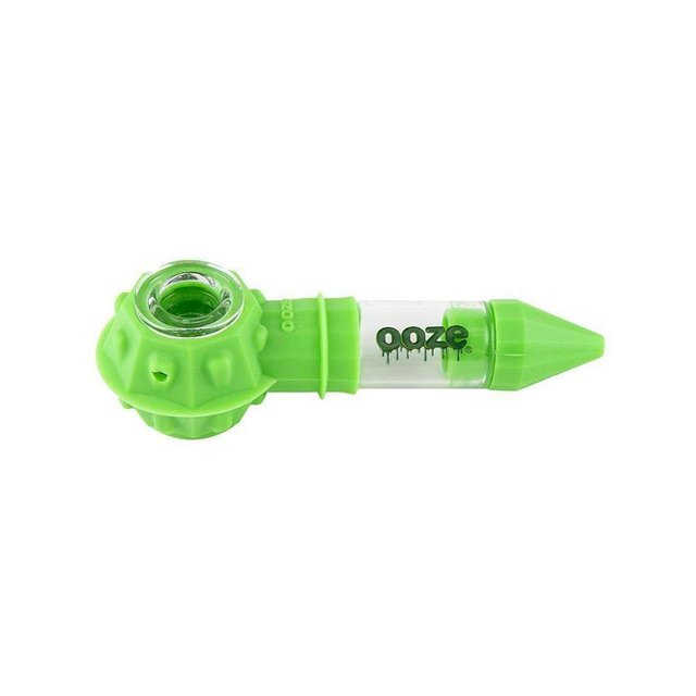 OOZE BOWSER PLATINUM CURED SILICONE PIPE 2 IN 1 GREEN