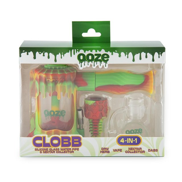 OOZE CLOBB SILICONE PIPE 4 IN 1 RASTA