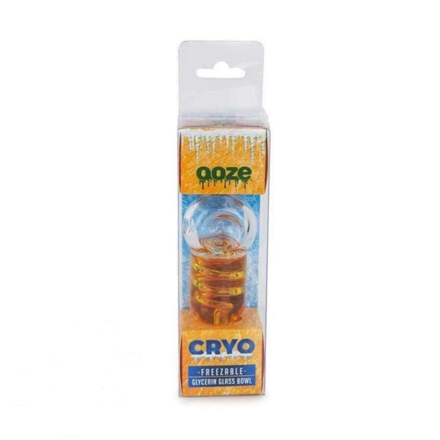 OOZE CRYO FREEZABLE GLYCERIN GLASS BOWL ORANGE