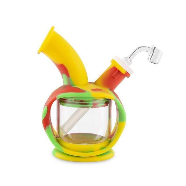 OOZE KETTLE SILICONE GLASS WATER PIPE RASTA