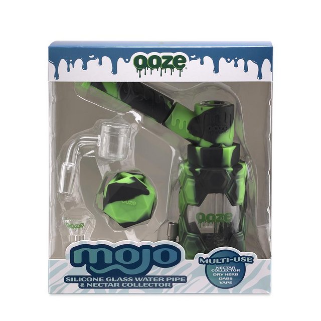 OOZE MOJO 4 IN 1 SILICONE WATER PIPE & NECTAR COLLECTOR CHAMELEON 