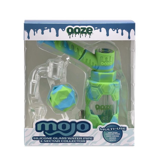 OOZE MOJO 4 IN 1 SILICONE WATER PIPE & NECTAR COLLECTOR SPRING RAIN