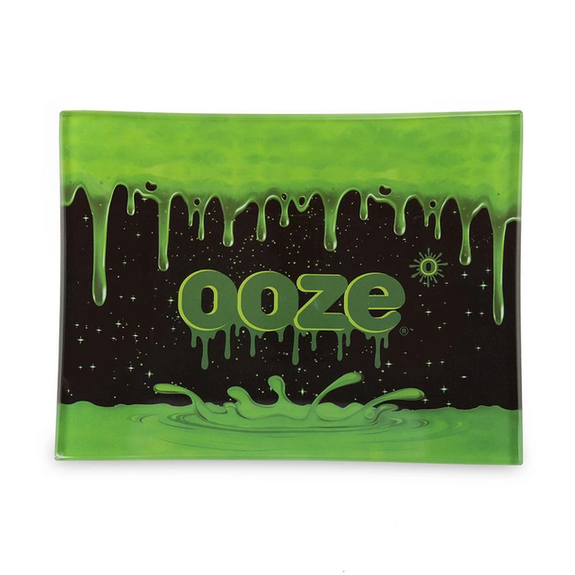 OOZE ROLLING TRAY SHATTER RESISTANT GLASS OOZE MEDIUM OOZ-577
