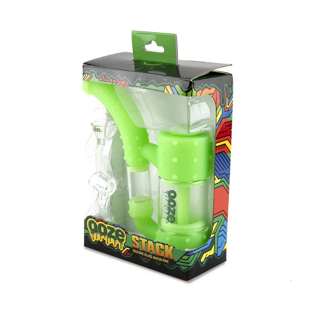 OOZE STACK SILICONE WATER PIPE GREEN