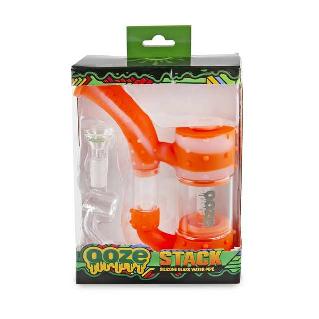 OOZE STACK SILICONE WATER PIPE ORANGE