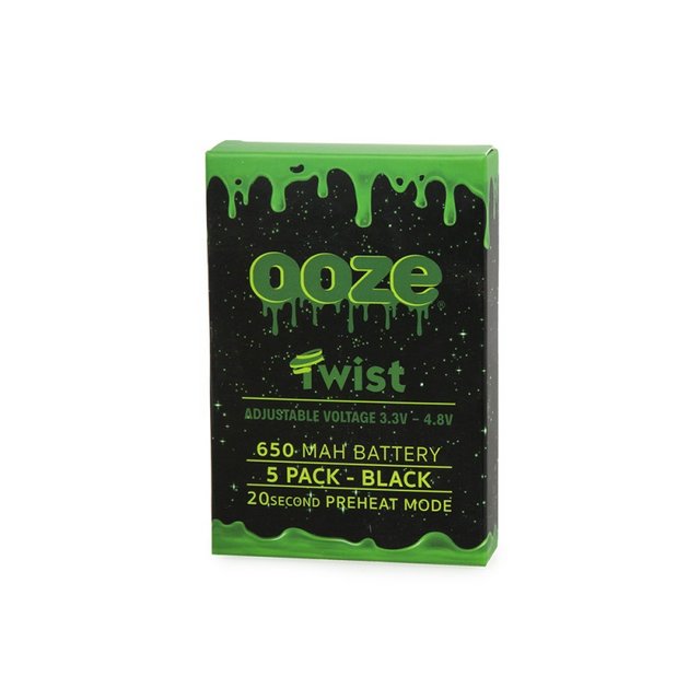 OOZE TWIST 5 PACK 650MAH BLACK OOZ-007