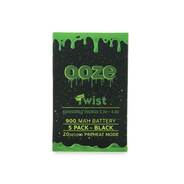 OOZE TWIST 5 PACK 900MAH BLACK OOZ-109