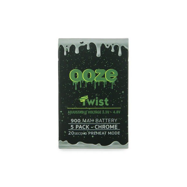 OOZE TWIST 5 PACK 900MAH CHROME OOZ-110