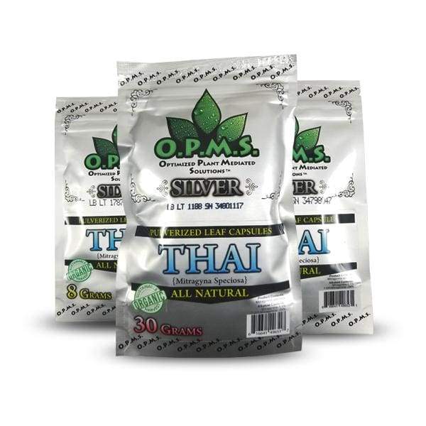 OPMS SILVER GREEN VEIN THAI 144GM 240CT CAPSULES BAG