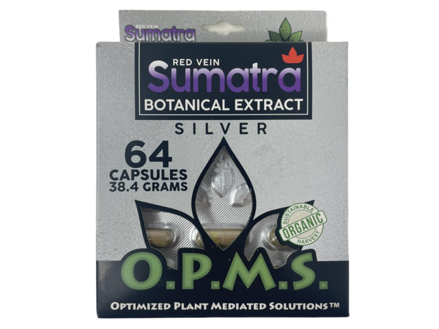 OPMS SILVER RED VEIN SUMATRA 38.4GM 64CT CAPSULES BLISTER