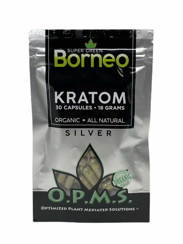 OPMS SILVER SUPER GREEN BORNEO 18GM 30CT CAPSULES BAG