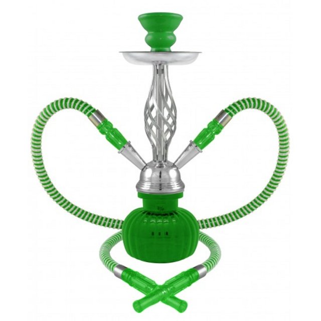 PREMIUM US4014 POSH 2 HOSE HOOKAH GREEN