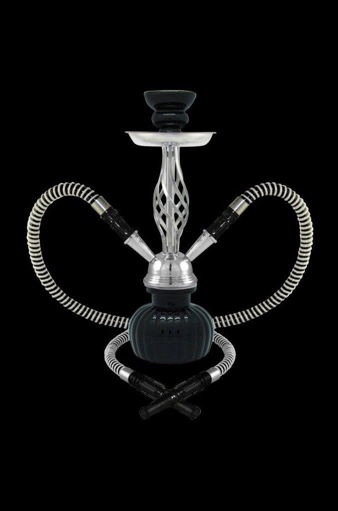 PREMIUM VENETIAN 2 HOSE US4015 HOOKAH BLACK