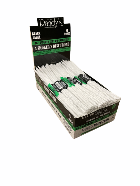 RANDY'S BLACK LABEL 10" EXTRA LONG SOFT PIPE CLEANERS 30CT DISPLAY