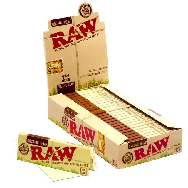 RAW 1 1/14 ORGANIC ROLLING PAPERS 24 PER BOX