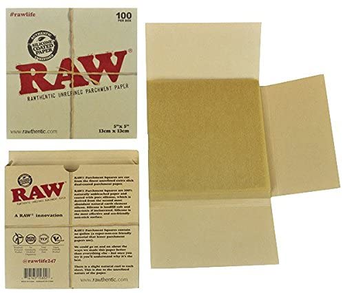 RAW 5 X 5 INCH PARCHMENT PAPER BOX OF 100