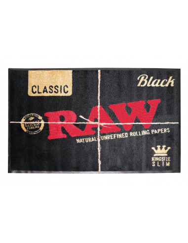 RAW BLACK DOOR MAT LARGE 80CM X 120CM