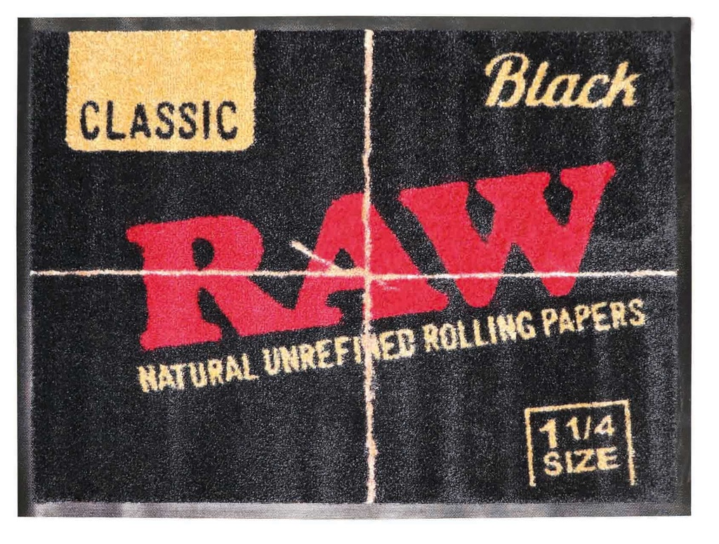 RAW BLACK DOOR MAT SMALL 60CM X 80CM