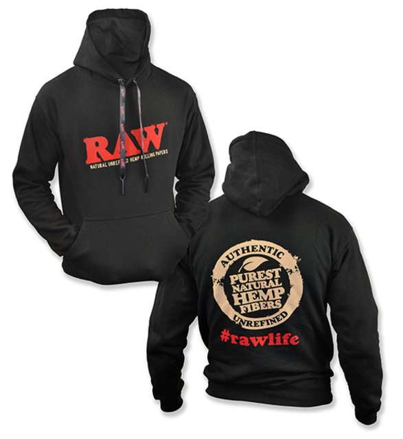 RAW BLACK HOODIE MEDIUM